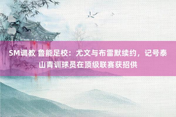 SM调教 鲁能足校：尤文与布雷默续约，记号泰山青训球员在顶级联赛获招供