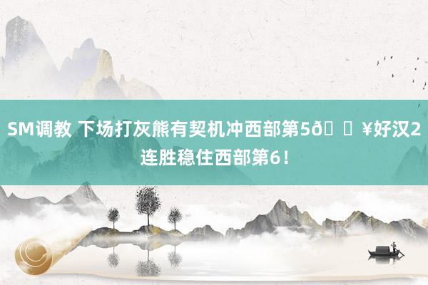 SM调教 下场打灰熊有契机冲西部第5🔥好汉2连胜稳住西部第6！